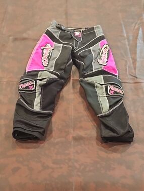 Q Black, Pink And Gray Electra Pants Size 22 Youth